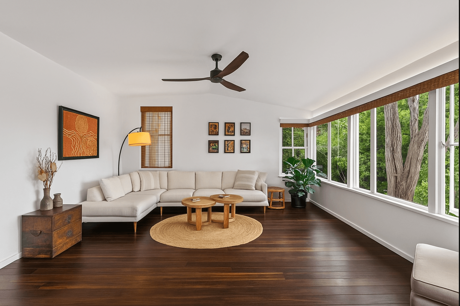 Transformed room after AI remodeling
